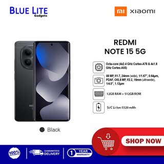 XIAOMI REDMI NOTE 15 5G SMARTPHONE | FREE: BLUEFAN MINIFAN | 8GB RAM + 256GB ROM/12GB RAM +512GB ROM