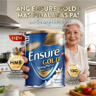 Ensure Gold with Streng+hPro Vanilla With HMB And YBG Vanilla Adult Nutritional Supplement 400G