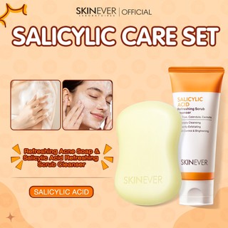 SKINEVER Salicylic Acid Oil Control Cleanser and Acne Soap Duo for Deep Pore Purifying & Clear Skin