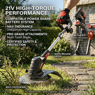 Powermic High-performance lithium battery electric cordless  Pro-grade lawnmower lawn trimmer