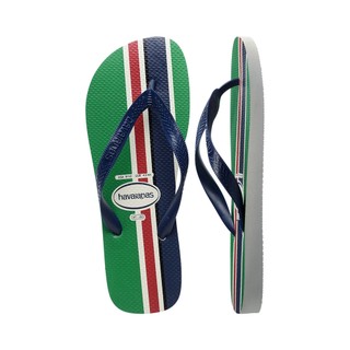 Havaianas Top Nautical Stripe White/Navy Blue Flip Flops