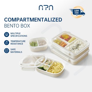 Nipiin Lunch Box Bento Box Microwave Safe Refrigerator Box Salad Fruit Box Keep Fresh Compartment