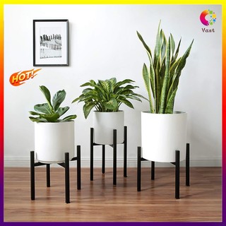 Adjustable Plant Stand No including Plant Pot, Mid Century Modern Tall Metal Pot Stand Indoor Black