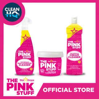 The Pink Stuff Essentials Pack (1 Paste, 1 Cream, 1 Multi Surface Cleaner)