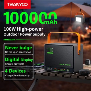 Tranyoo L10 100000mAh 100W Power bank Original Super Fast Charging A Laptop High-power Outdoor Power