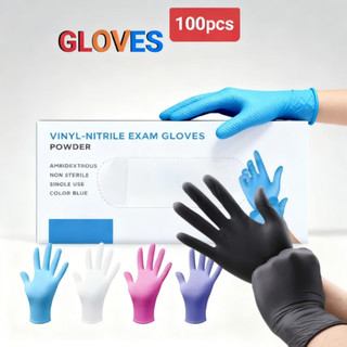 Disposable Gloves 100pcs/box Vinyl Nitrile Blend Gloves FDA Surgical Examination Gloves Food Gloves