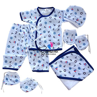 Samarah 6in1 TC Newborn Set | Blanket | Mittens | Booties | Bonnet | Pajama | Tieside