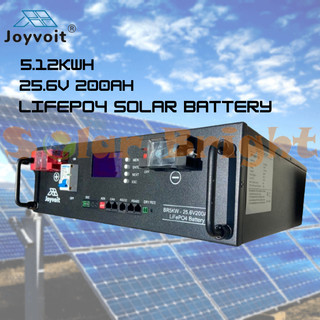 Solar Battery  Lifepo4 25.6V 200AH Joyvoit with Built-In BMS Maintenance Free Ready To Use New Rack