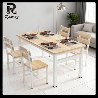 RAMEY Dining Table Set With 4 Chair For Living Room Or Restaurant(1+4)