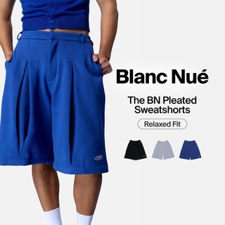 Blanc Nué The BN Pleated Sweatshorts (Relaxed Fleece Bermuda Shorts)