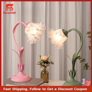 Flower Desk Lamp Tri-Color Bedroom Bedside Night Light Bedroom Desktop Reading Lamp Flower-shaped