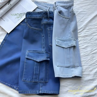 High Waisted Jorts for Men&woman Cargo Denim Shorts for women Korean Style Five-Point Shorts Jeans