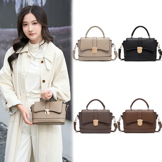 Mumu 5054 Modern Feminine Premium Textured Shoulder Bag w/ Top Handle and Removable Adjustable Strap