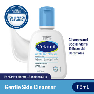 Cetaphil Gentle Skin Cleanser 118ml (For Sensitive Skin, Non-Drying Facial Wash, And Paraben Free)