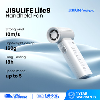 JISULIFE Life 9 Portable Fan Rechargeable Mini Fan With 5 Gears Strong Wind Suitable For Outdoor