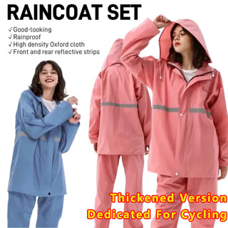 Rain Coat For Motorcycle Waterproof Windproof Raincoat Set for Adults Men and Women with Hooded