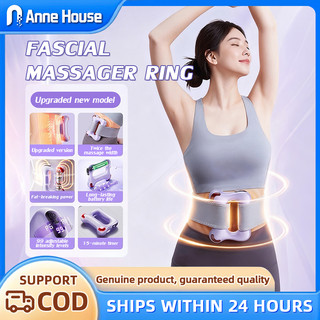 Professional Lazy Slimming Double Ring Massager  Cordless Vibration Ring for Belly Leg Muscle Shapin