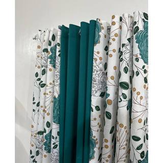 3in1 Camella Teal Green Ring Curtain Sold Per pc or Set
