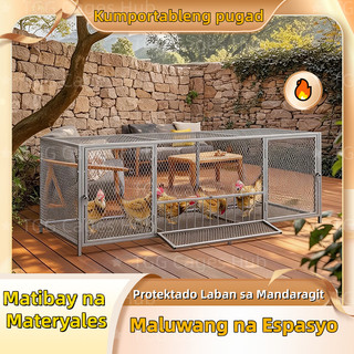 Heavy Duty Chicken Cage with Feeding Door | Anti Snake & Rat | Outdoor Poultry Coop
