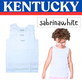 3 Pieces Original Kentucky Sabrina Plain White Cotton Sando for Infants or Kids Girls