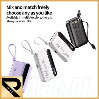 RllNEW 20000mAh Portable Powerbank Ori with 4 Cables Fast Charging Micro USB / TypeC /Built in ios