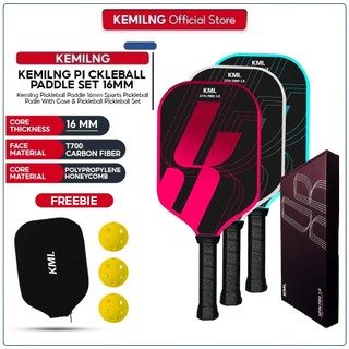 Kemilng Pickleball Spin Pro 1.0 16mm Sports Pickelball Paddle With Box & Paddle Sleeves Pickleball