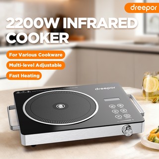Dreepor Electric Cooker Ceramic Heater Touch Screen With Knob Multi Induction