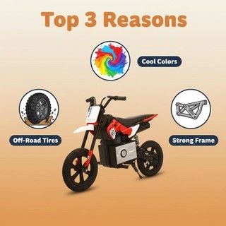 Motorcycle For Kids Up To 10 years old with key /rechargeable motor for off road