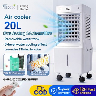 Tixx Air Cooler Fan Inverter Aircon 55% Energy Saving 10L/20L/45L  Water Tank With HEPA Filter