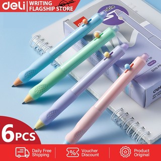 Deli 6-12PCS Press Erasable Gel Pen 0.5mm Bullet Tip Mixed Stationery Study Supplies EG310 EG667