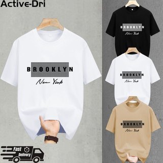 [BUY 1 TAKE 1] 3 Color Active smooth Fabric Casual round neck short sleeve printed T-shirt for men