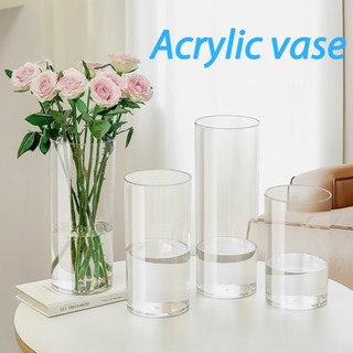 Acrylic Large Vase Transparent Flower Vase Clear Flower Vase for Living Room Party Event Home Decor