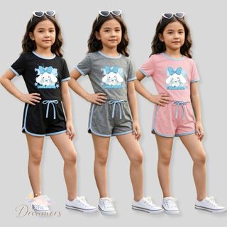 Cinamoroll Tshirt Shorts Terno for kids 1-10yrs old