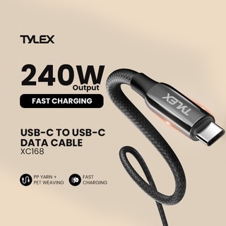 TYLEX XC168 USB-C to USB-C Fast Charging Cable 240W High Speed Data Transfer Durable Cable