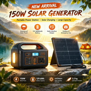 150W Power Station Power 220V 36,000mAh Portable Big Capacity Solar Generator EG-008 power bank