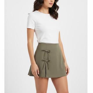 Dani Woven Skorts Plus Size with Ribbon