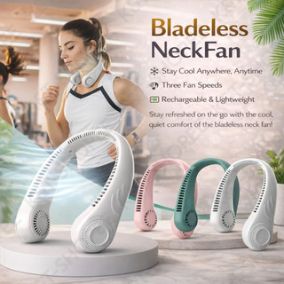 Mini Portable Bladeless Neck Fan USB Rechargeable | Quiet Hands-Free Cooling for Outdoor & Travel