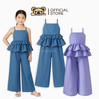 BigboxPH Kids Cute Layered Peplum Top & Square Pants Terno for Girls 2–8Y | Stylish Panglakad Outfit