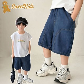 【Sweet Kids】3-14Years Boys Denim Shorts Summer Fashion Soft Comfortable Cropped Pants Casual Pants