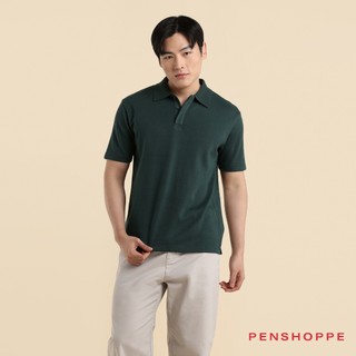 Penshoppe Dress Code Polo For Men (Dark Green/Midnight Navy) [Polo Shirt]