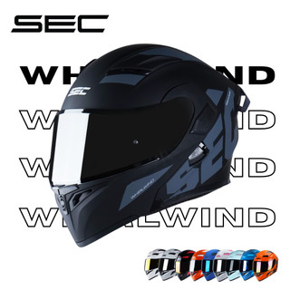 Sec Modular Helmet for Motorcycle - Whirlwind Solid Gloss/Matte (XS-XL)