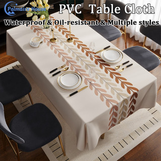 Table Cloth PVC Waterproof Oil-Resistant Table Cover Anti-Stain Outdoor Dining Cover 4/6/8/10 Seates