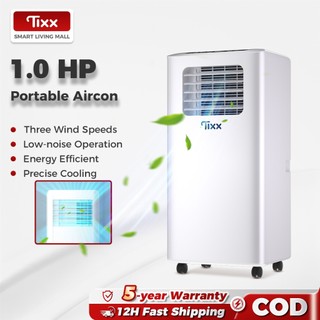 Tixx Portable Aircon With Inverter Mobile Air Conditioner Rapid Cooling 1.0HP with Compressor