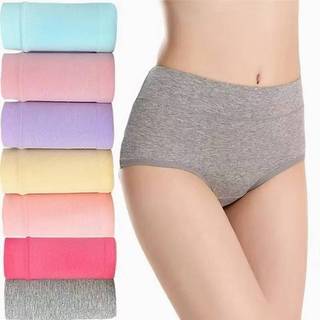6Pcs Cotton Panties Medium Waist Tummy Control Elastic Design Elastic Women's underwear