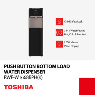 Toshiba Push Button Bottom Load Water Dispenser Black