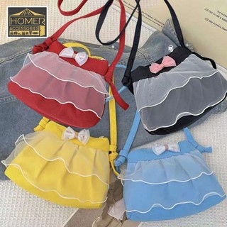 Homer Blaise Crossbody Bag Shoulder Bag Fashion Bag Cute Style Bow Lace Trim Bag Crossbody Bag Side