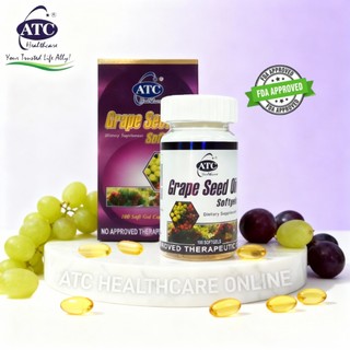 ATC Grape Seed Oil 500mg x 100's Capsules Whitening Anti-sugar Antioxidant Skin Hair Nail Health