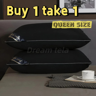 Authentic HILTON Pillow BUY 1 TAKE 1 MAGIC FIBER PILLOW HIGH QUALITY HOTEL PILLOW Queen Size(18*28 )