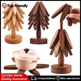Solid Wood Insulation Placemat Anti-scalding Mat Tree Household High Temperature Resistant Table Mat