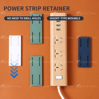 Self-Adhesive Socket Fixer, Wall Hanging Power Strip Holder Fixator, Plug-in Wall-Mounted Fixer